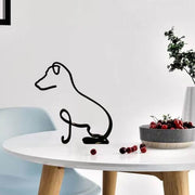 Minimalist Dog Statue Sculpture | Elegant Art and Functionality in One