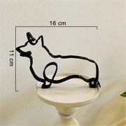 Minimalist Dog Statue Sculpture | Elegant Art and Functionality in One