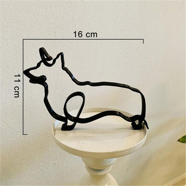 Minimalist Dog Statue Sculpture | Elegant Art and Functionality in One