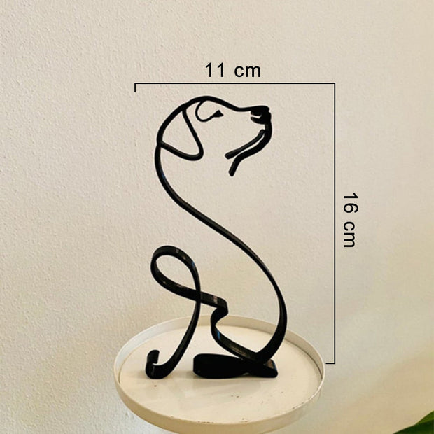 Minimalist Dog Statue Sculpture | Elegant Art and Functionality in One