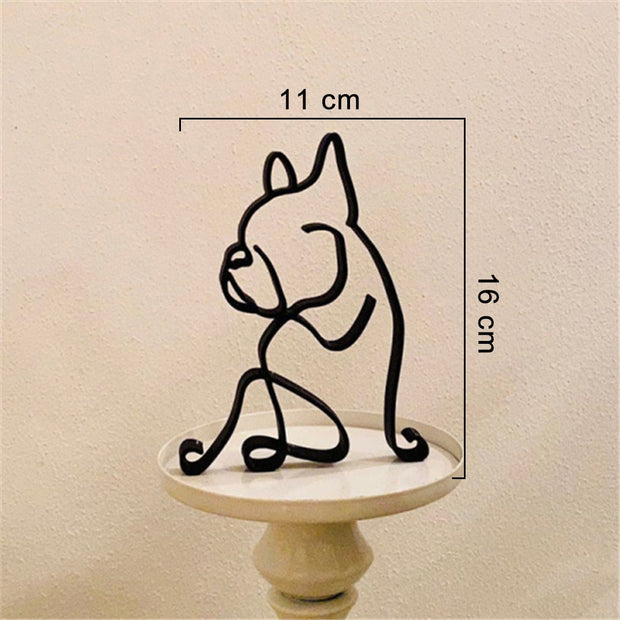 Minimalist Dog Statue Sculpture | Elegant Art and Functionality in One