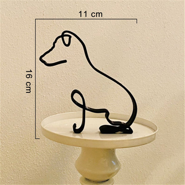 Minimalist Dog Statue Sculpture | Elegant Art and Functionality in One