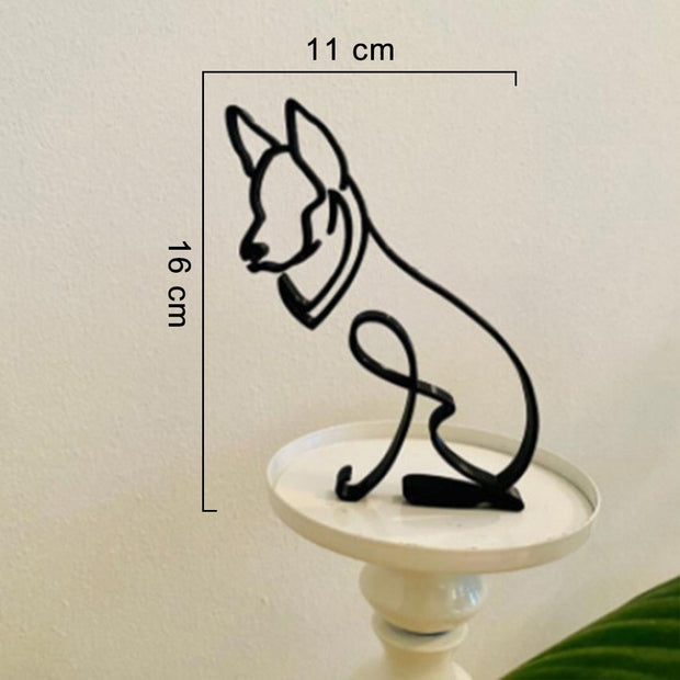 Minimalist Dog Statue Sculpture | Elegant Art and Functionality in One