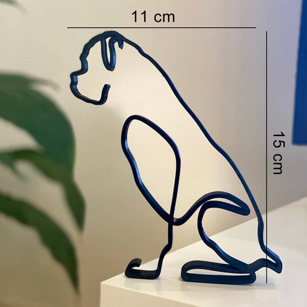 Minimalist Dog Statue Sculpture | Elegant Art and Functionality in One